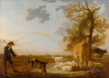 Animal Painting - Aelbert Cuyp Paisaje con ganado